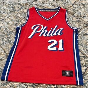 Red Philadelphia Basketball Jersey EMBIID